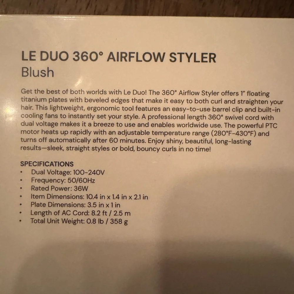 Lange Le Duo 360° Airflow Styler in Pink and White - Picture 4 of 6